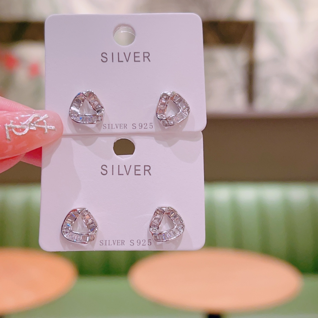 Fine Silver Earrings Unique New Year Gold