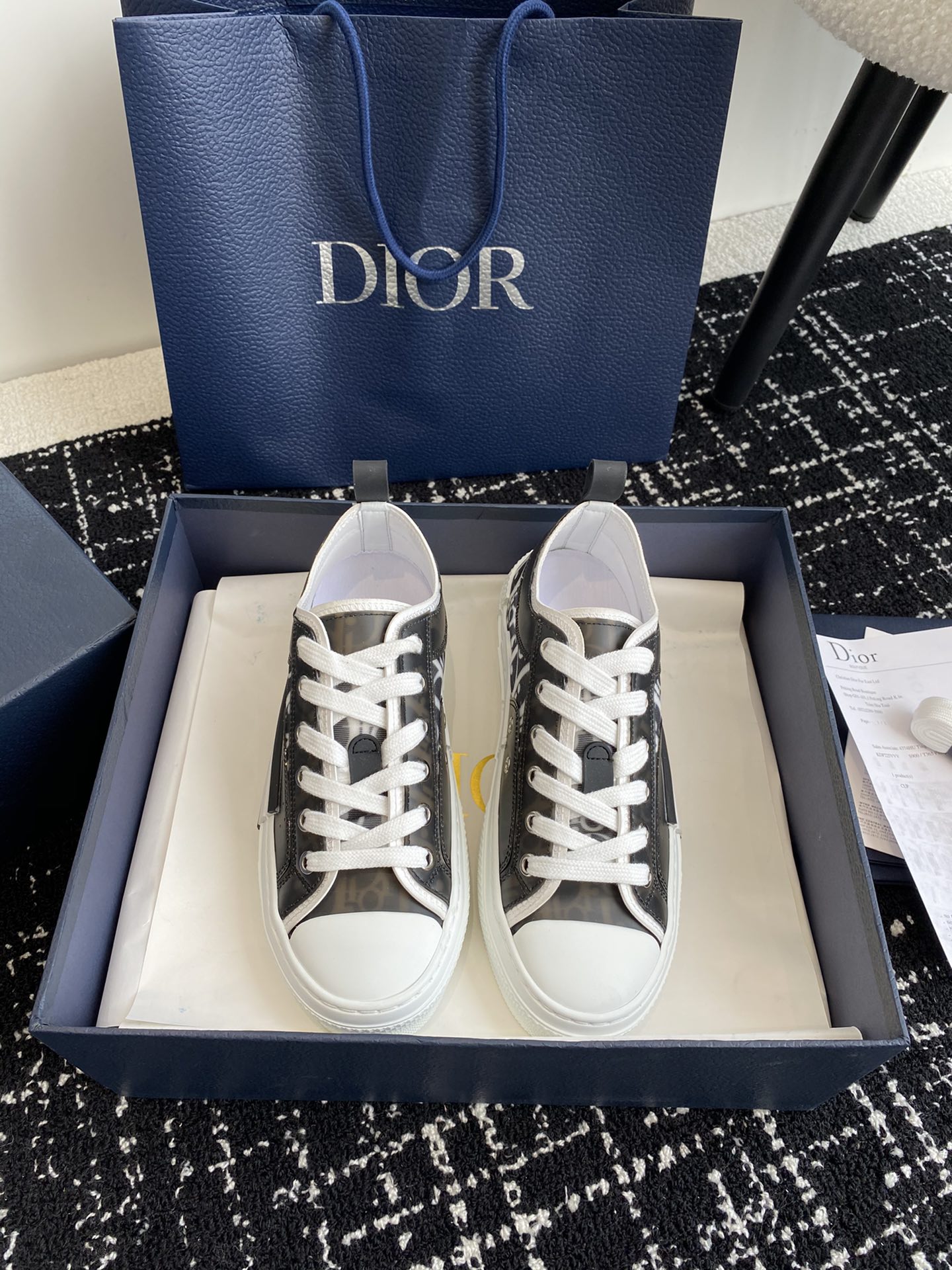 Buy High-Quality Fake
 Dior Wholesale
 Skateboard Shoes Sneakers Printing Unisex Women Men Canvas TPU Oblique High Tops