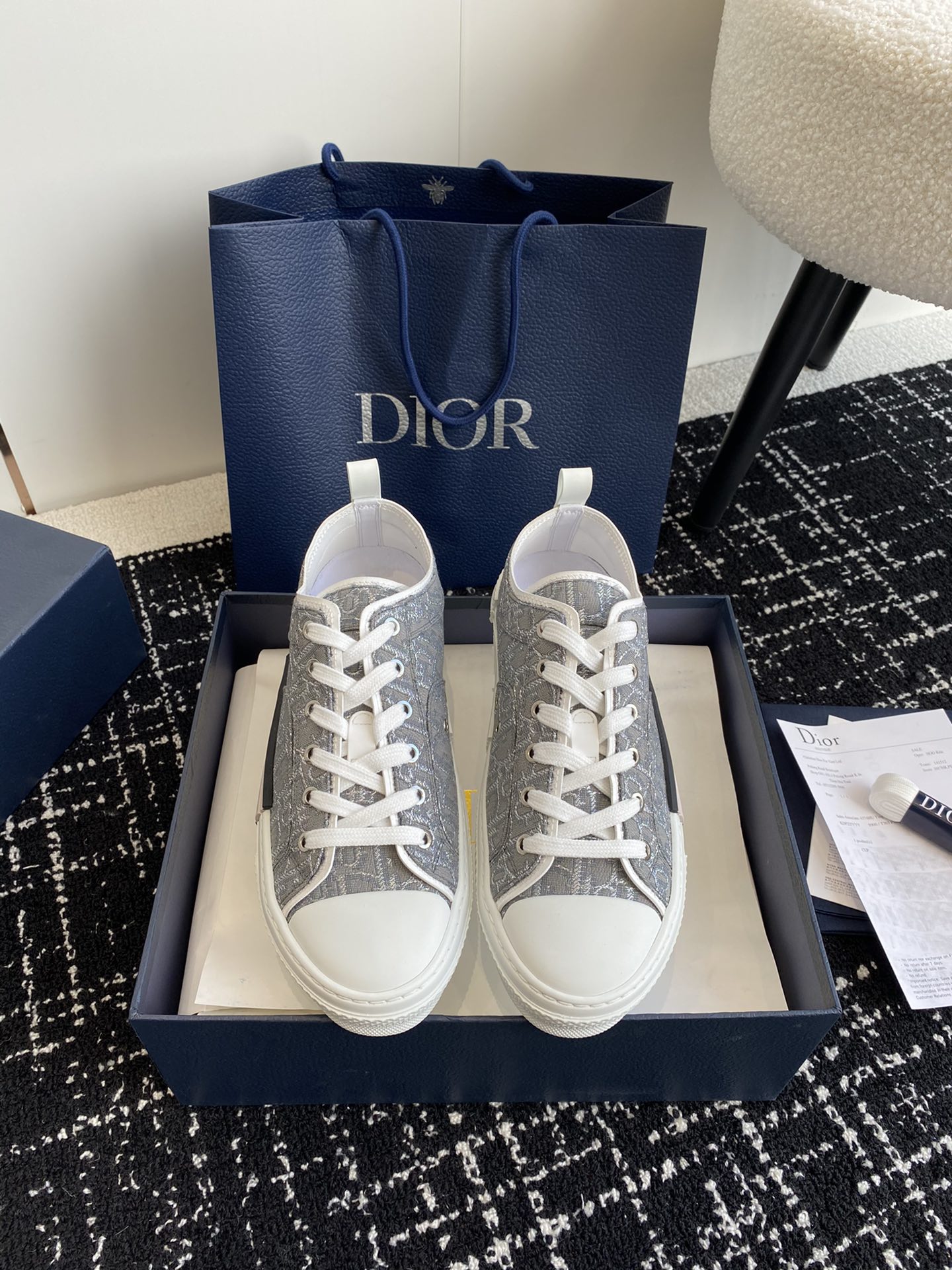Dior Skateboard Shoes Sneakers Printing Unisex Women Men Canvas TPU Oblique High Tops