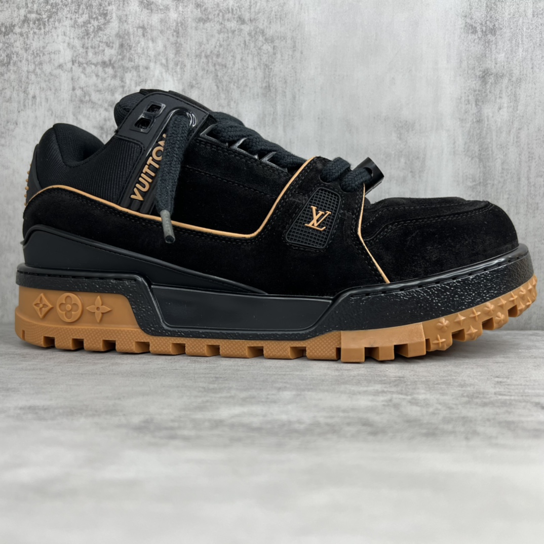 Louis Vuitton 新款上架 灭世版 (区别市场一切先行错误版本) LV Louis Vuitton 23S走秀款Trainer 胖丁面包滑板鞋 可折叠抽拉式飞机盒 独家开模暗花老花串珠 男款39-45