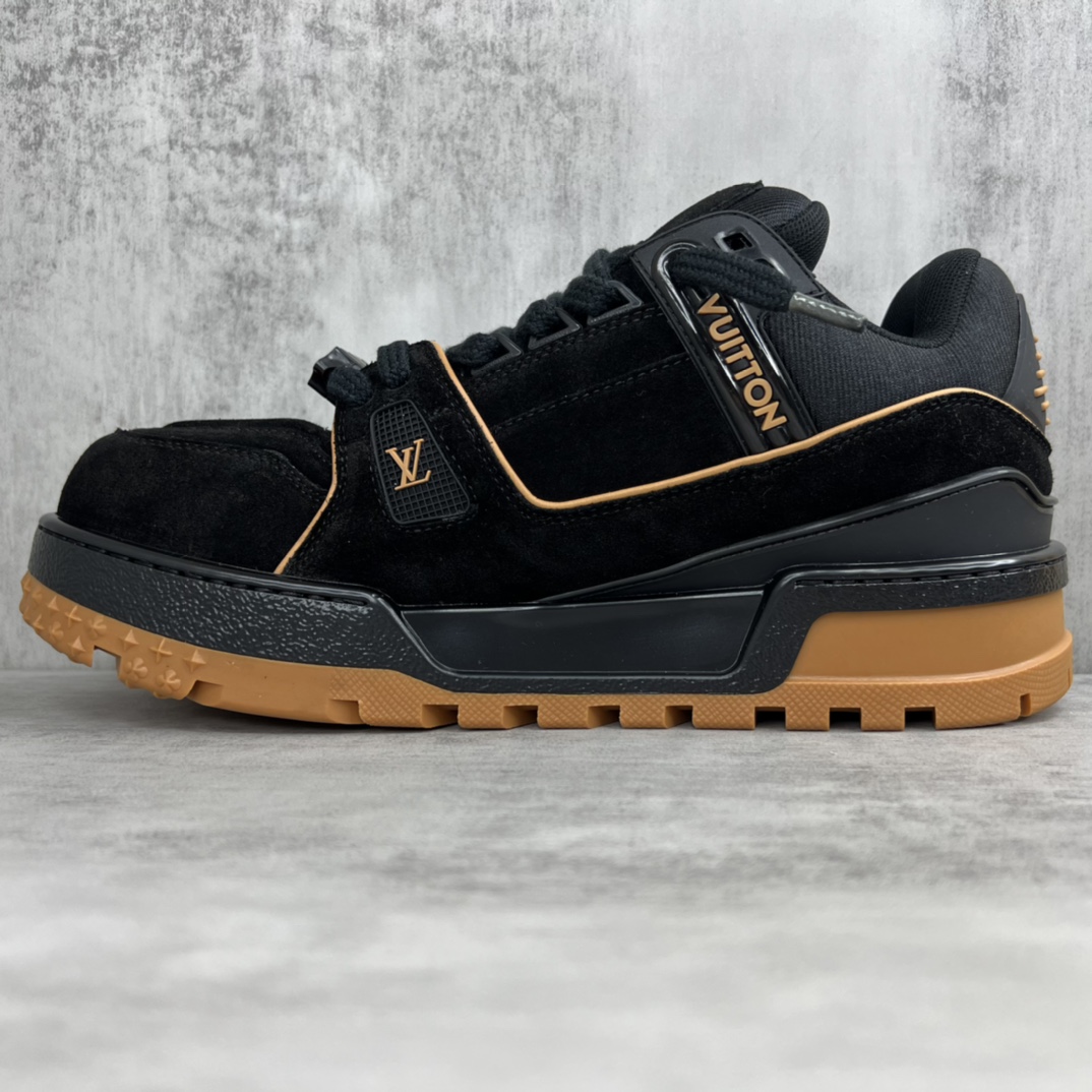 Louis Vuitton 新款上架 灭世版 (区别市场一切先行错误版本) LV Louis Vuitton 23S走秀款Trainer 胖丁面包滑板鞋 可折叠抽拉式飞机盒 独家开模暗花老花串珠 男款39-45