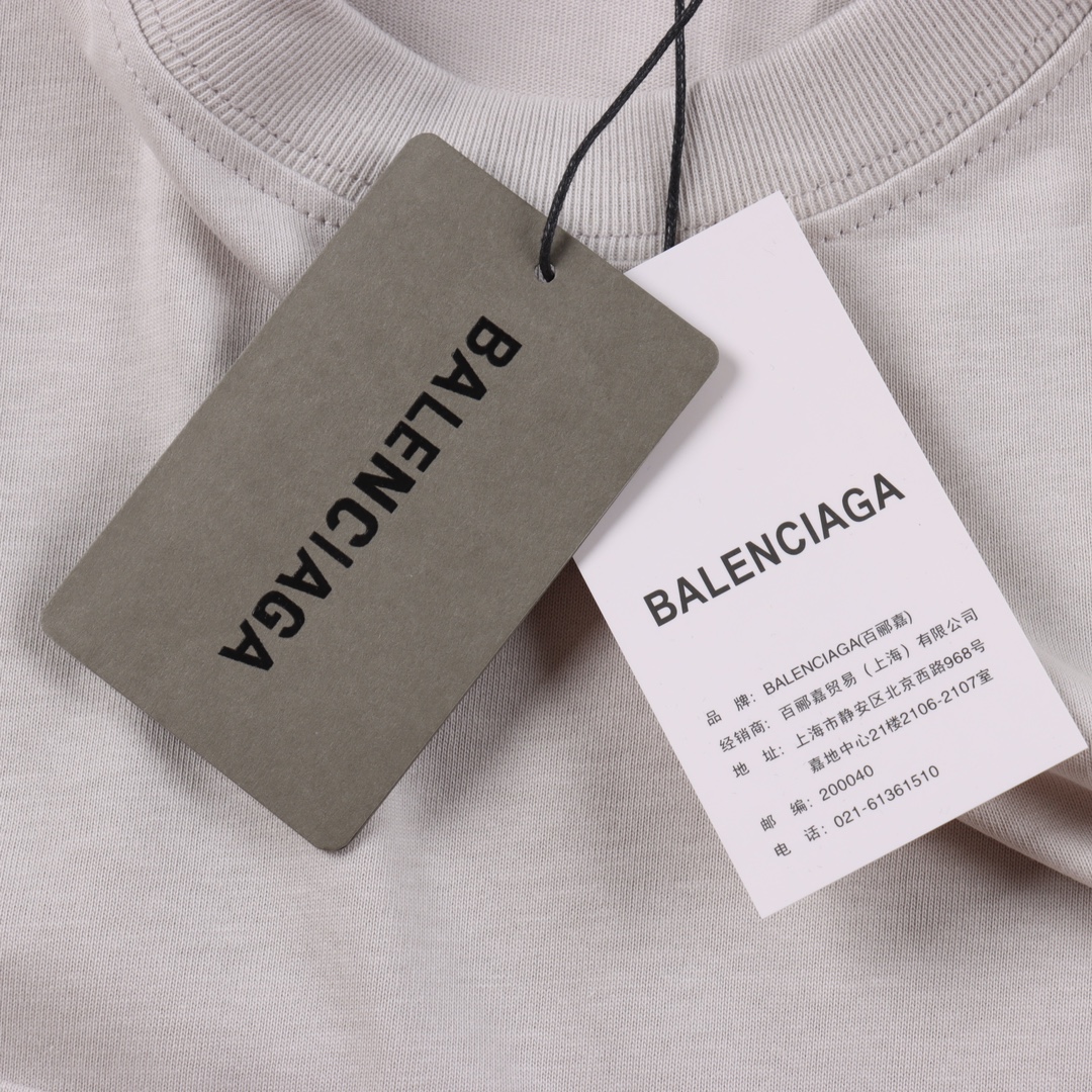 170 Balenciga/巴黎世家2023SS 双B火焰涂鸦T恤