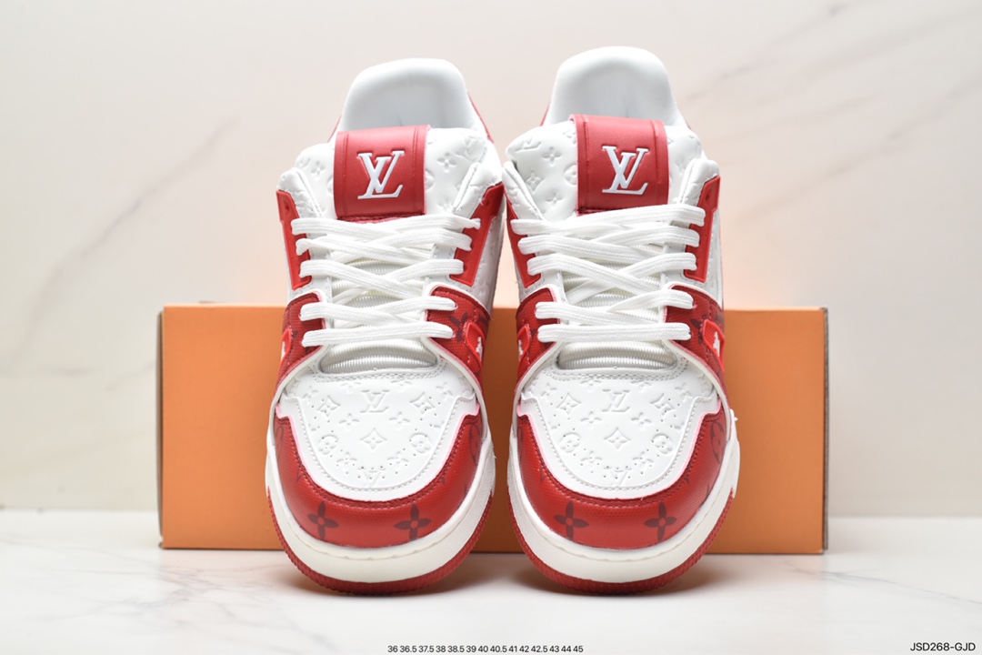 Louis Vuitton Trainer Maxi Low Sneaker bread version Maxi series low-top basketball sneakers