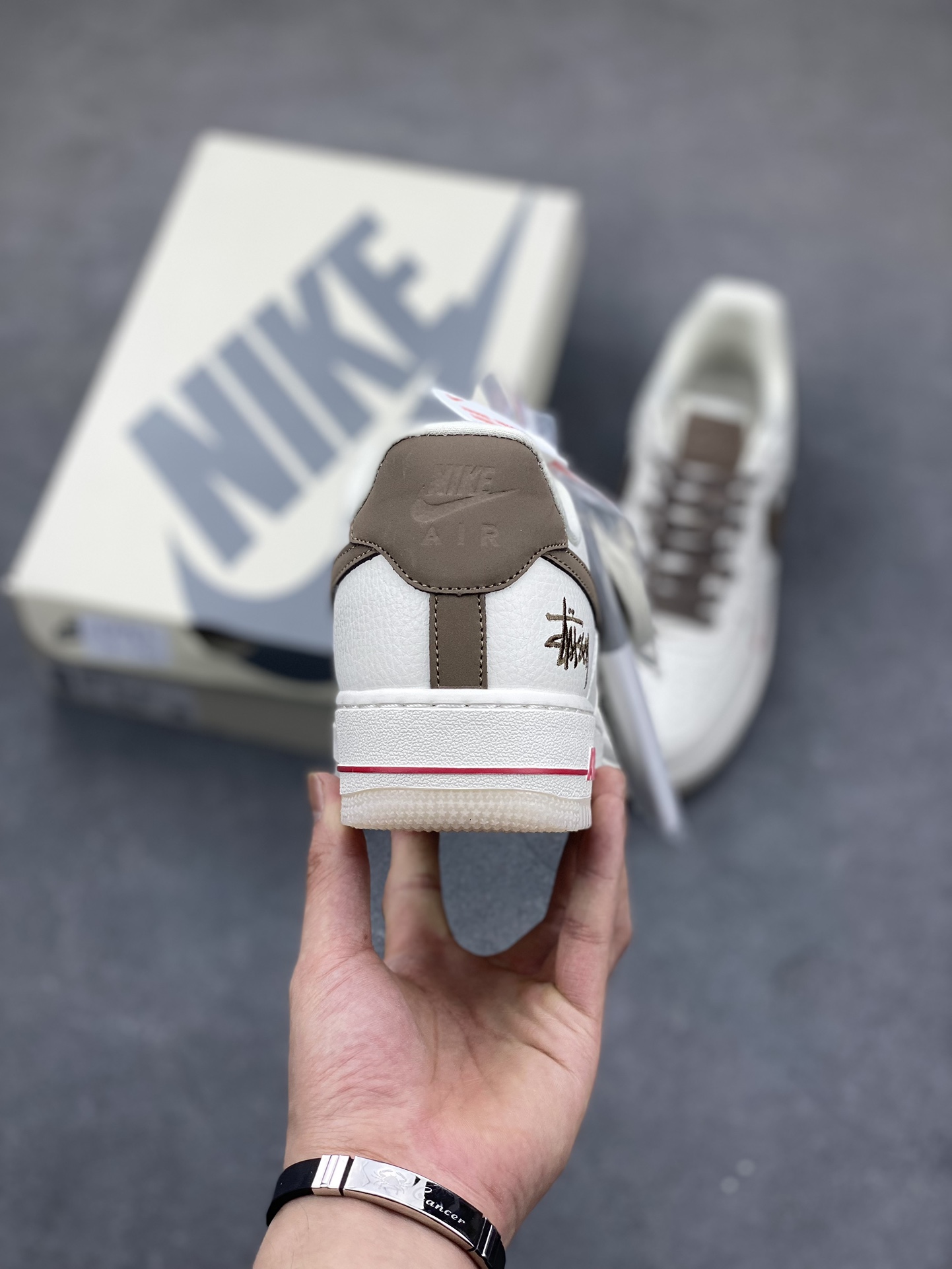 Nike Air Force 1 '07 Low Stussy Collab Crystal Milk Coffee Sneakers 5 i1686333430 3046 4