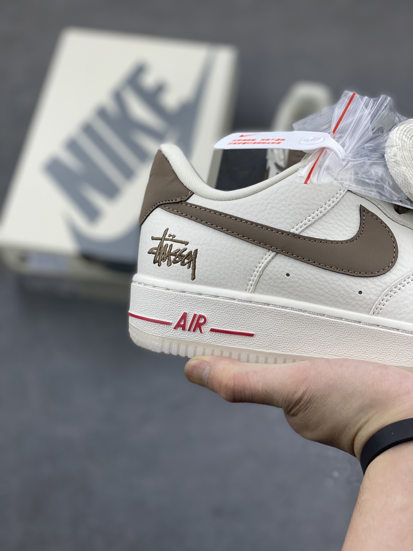 Nike Air Force 1 '07 Low Stussy Collab Crystal Milk Coffee Sneakers 6 i1686333430 8344 5
