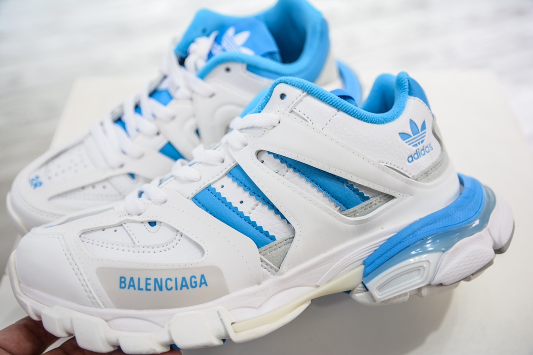 3.0 Third generation outdoor concept shoe Balenciaga X adidas Sneaker Tess joint white and blue color