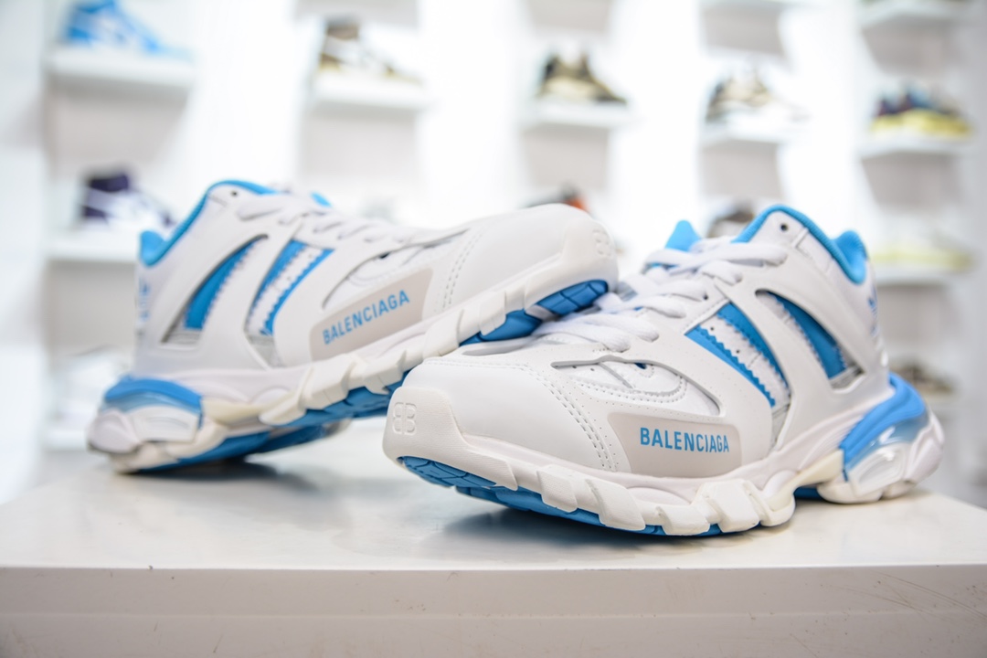3.0 Third generation outdoor concept shoe Balenciaga X adidas Sneaker Tess joint white and blue color