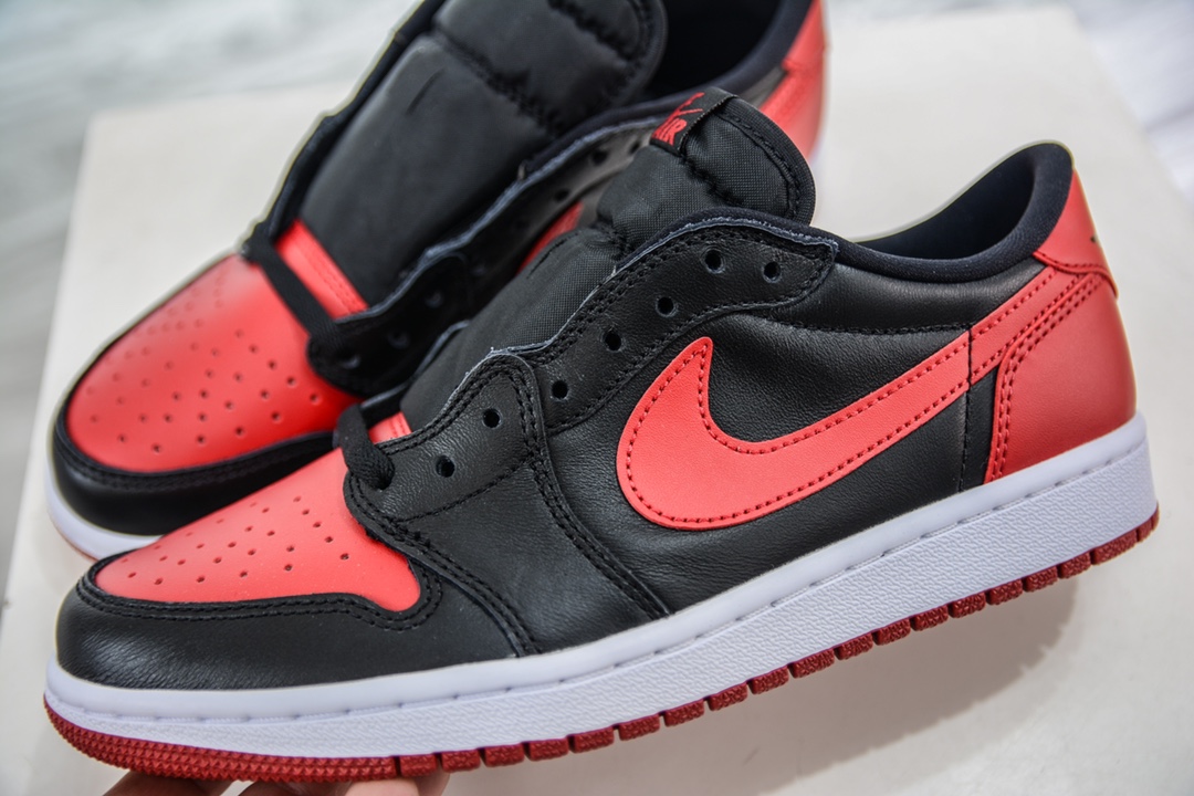 DG version Dongguan original channel high-end goods Air Jordan 1 Low OG series black and red color 705329-001