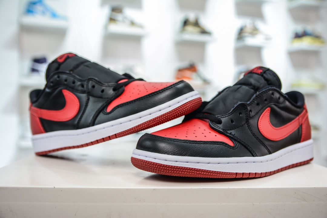 DG version Dongguan original channel high-end goods Air Jordan 1 Low OG series black and red color 705329-001