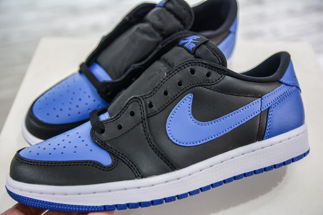 DG version Dongguan original channel high-end goods Air Jordan 1 Low OG series black and blue color 705329-004