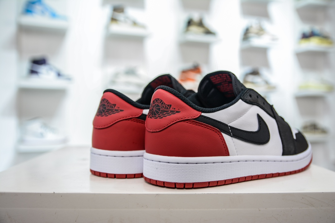 DG version Dongguan original channel high-end goods Air Jordan 1 Low OG series black toe color CZ0790-106