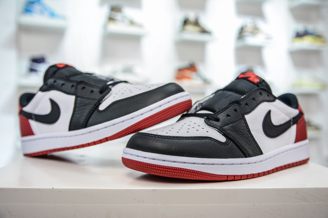 DG version Dongguan original channel high-end goods Air Jordan 1 Low OG series black toe color CZ0790-106