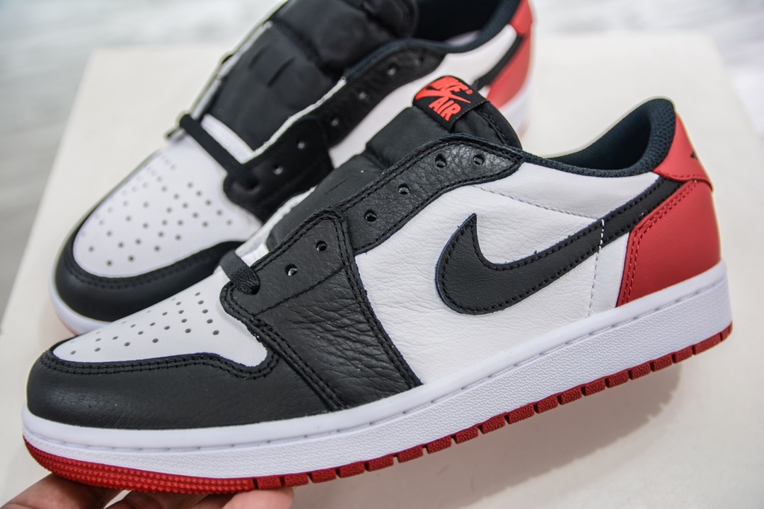 DG version Dongguan original channel high-end goods Air Jordan 1 Low OG series black toe color CZ0790-106