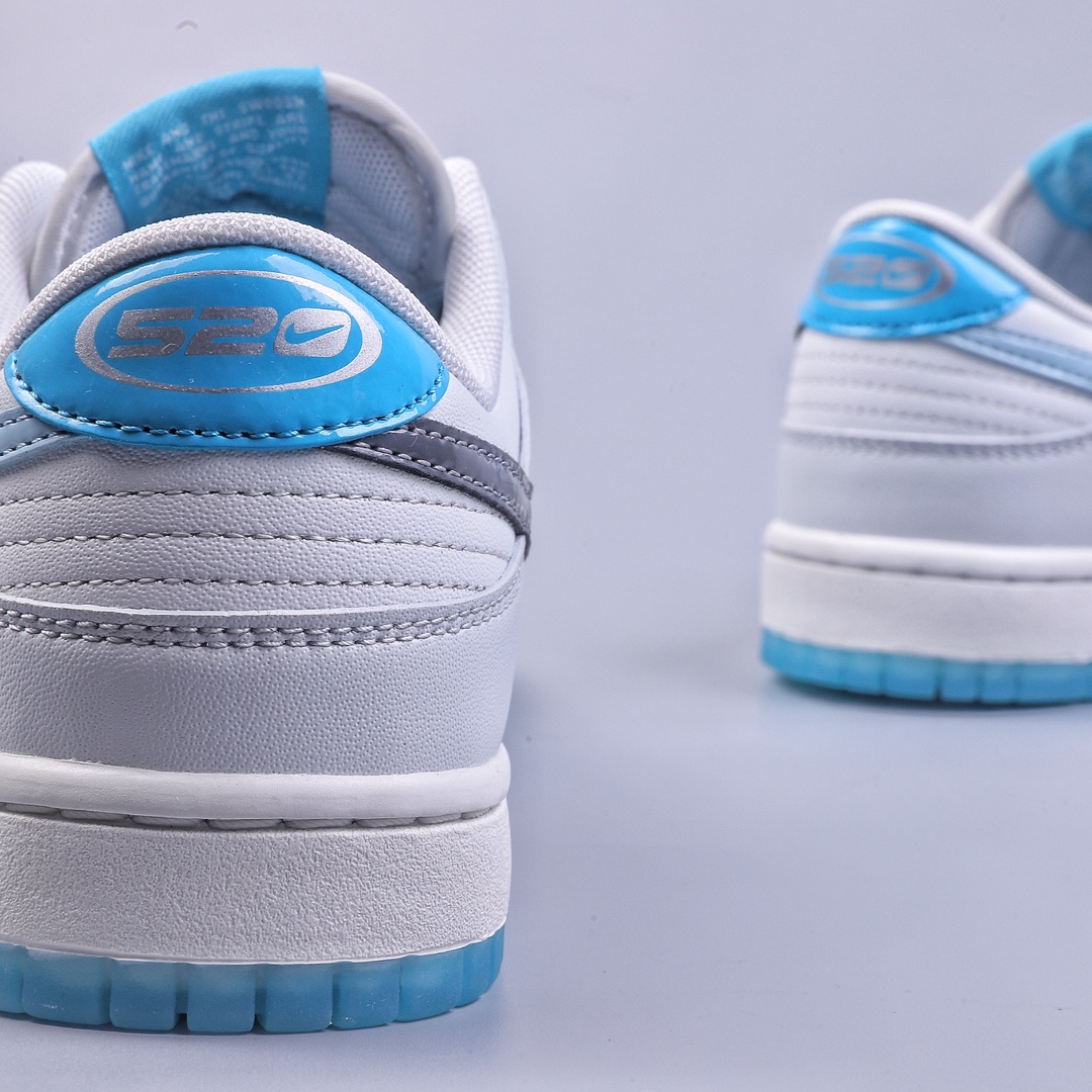 Nike SB Dunk Low ”520” gray blue Valentine's Day limited SB low-top sports and leisure sneakers FN3433-141