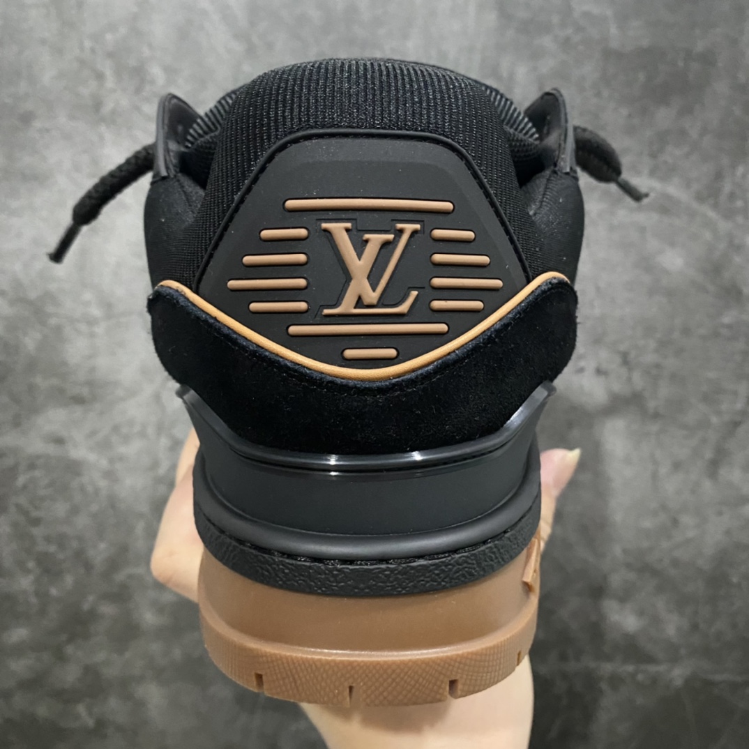 [Top quality blank offset plate] LV Trainer Maxi black and brown chubby