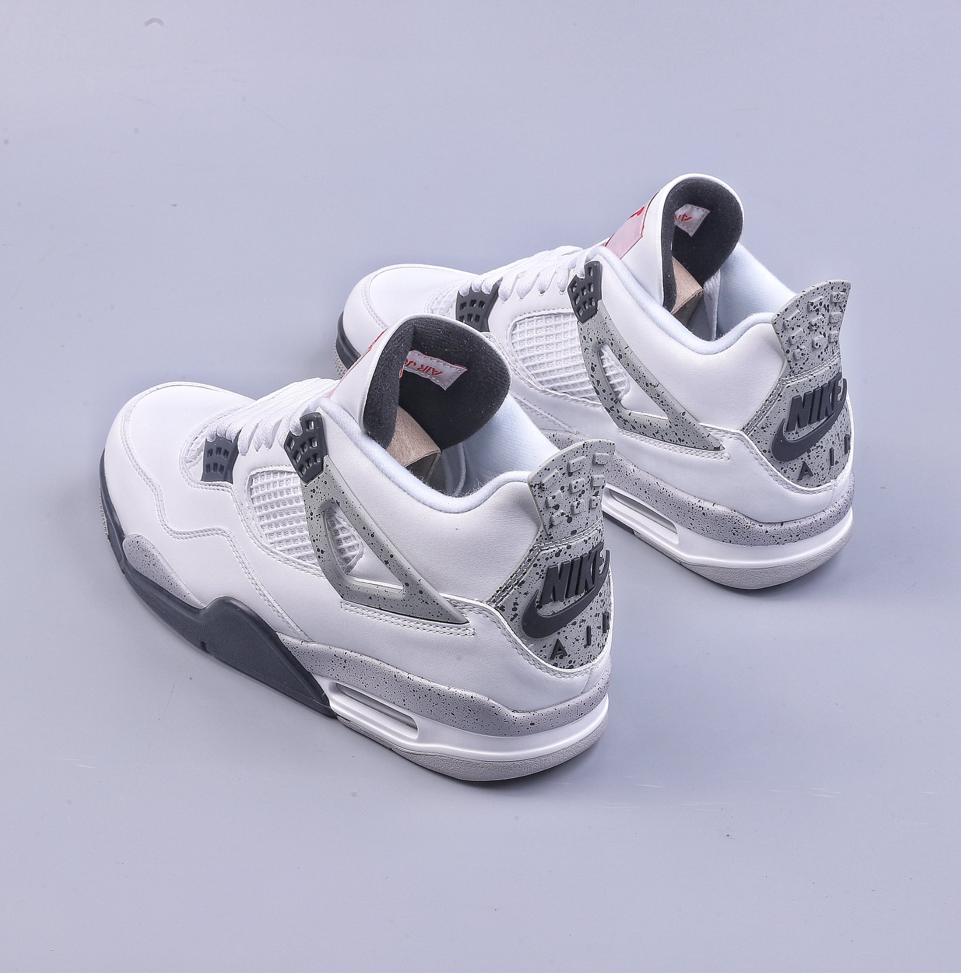 God Edition Air Jordan 4 Retro White Cement Black Cement 840606-192