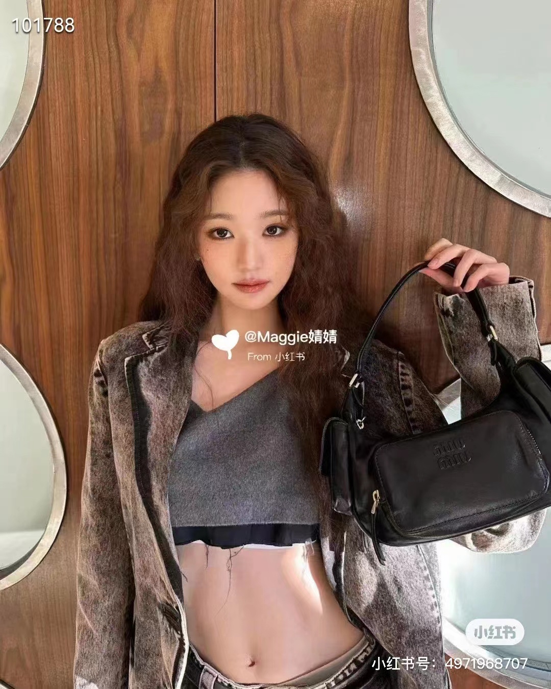 Miu Miu 5BC146 is officially on sale. MiuMiu's most special style motorcycle bag this year. It is made of top-grade imported lambskin, with soft