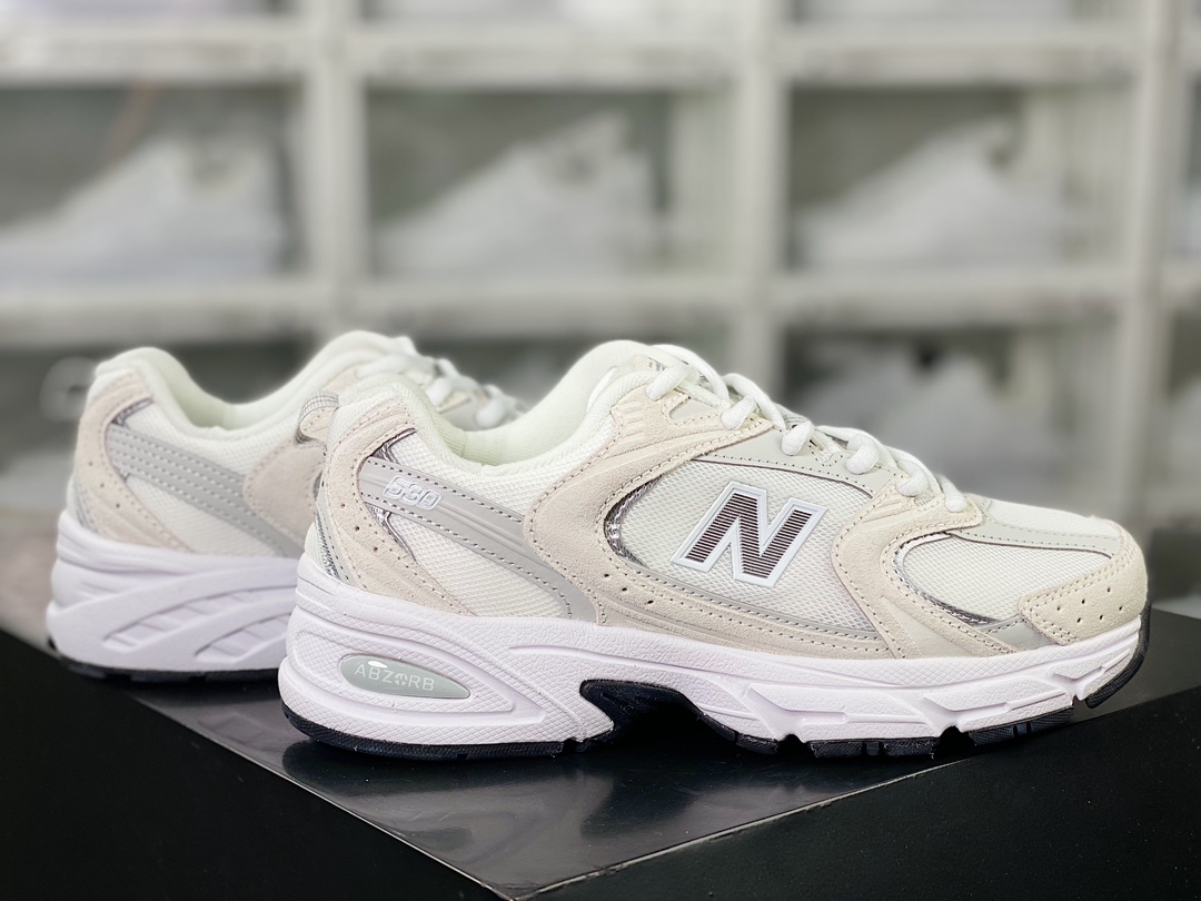 New Balance MR530 series low-top retro dad style mesh sneakers ”Fleece beige light gray” MR530CE