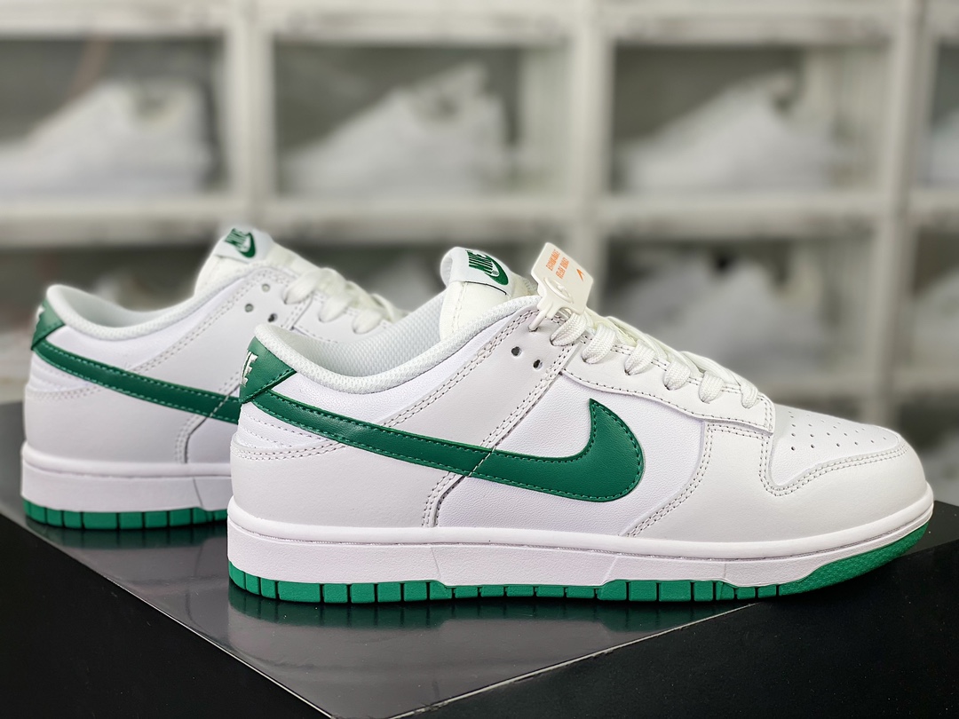 SB Dunk Low ”Boston Celtics” dunk series low-top casual sports skateboard shoes ”leather white dark green Celtics” DD1503-112