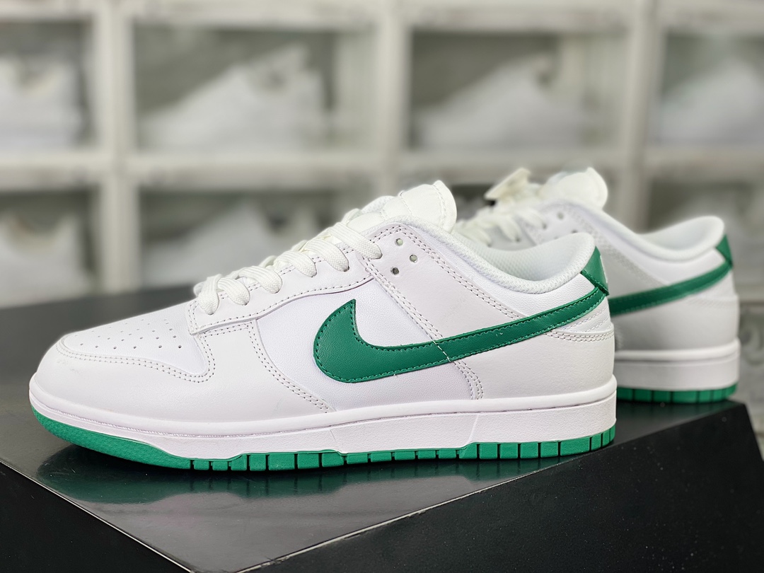 SB Dunk Low ”Boston Celtics” dunk series low-top casual sports skateboard shoes ”leather white dark green Celtics” DD1503-112