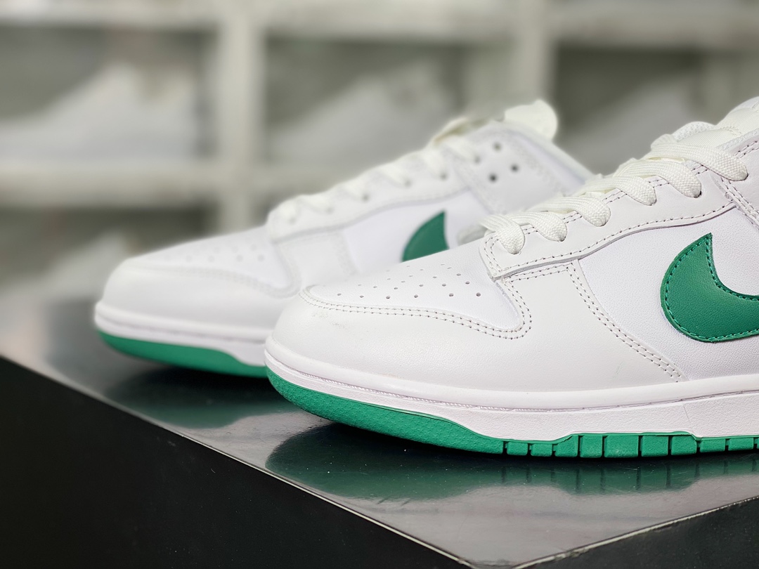 SB Dunk Low ”Boston Celtics” dunk series low-top casual sports skateboard shoes ”leather white dark green Celtics” DD1503-112