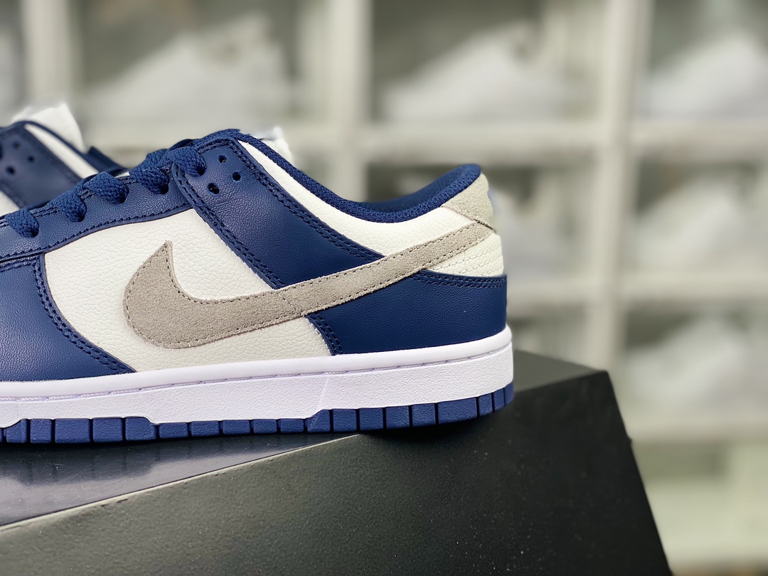 SB Dunk Low ”Midnight Navy” dunk lace-up shoes ”New Midnight Blue White Gray” FD9749-400