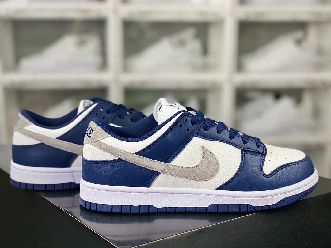 SB Dunk Low ”Midnight Navy” dunk lace-up shoes ”New Midnight Blue White Gray” FD9749-400