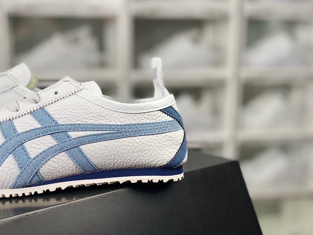 Onitsuka Tiger/Onitsuka Tiger Mexico 66 Classic Mexico Series Low-top Jogging Shoes ”Leather Beige White Blue” 1183A201-115