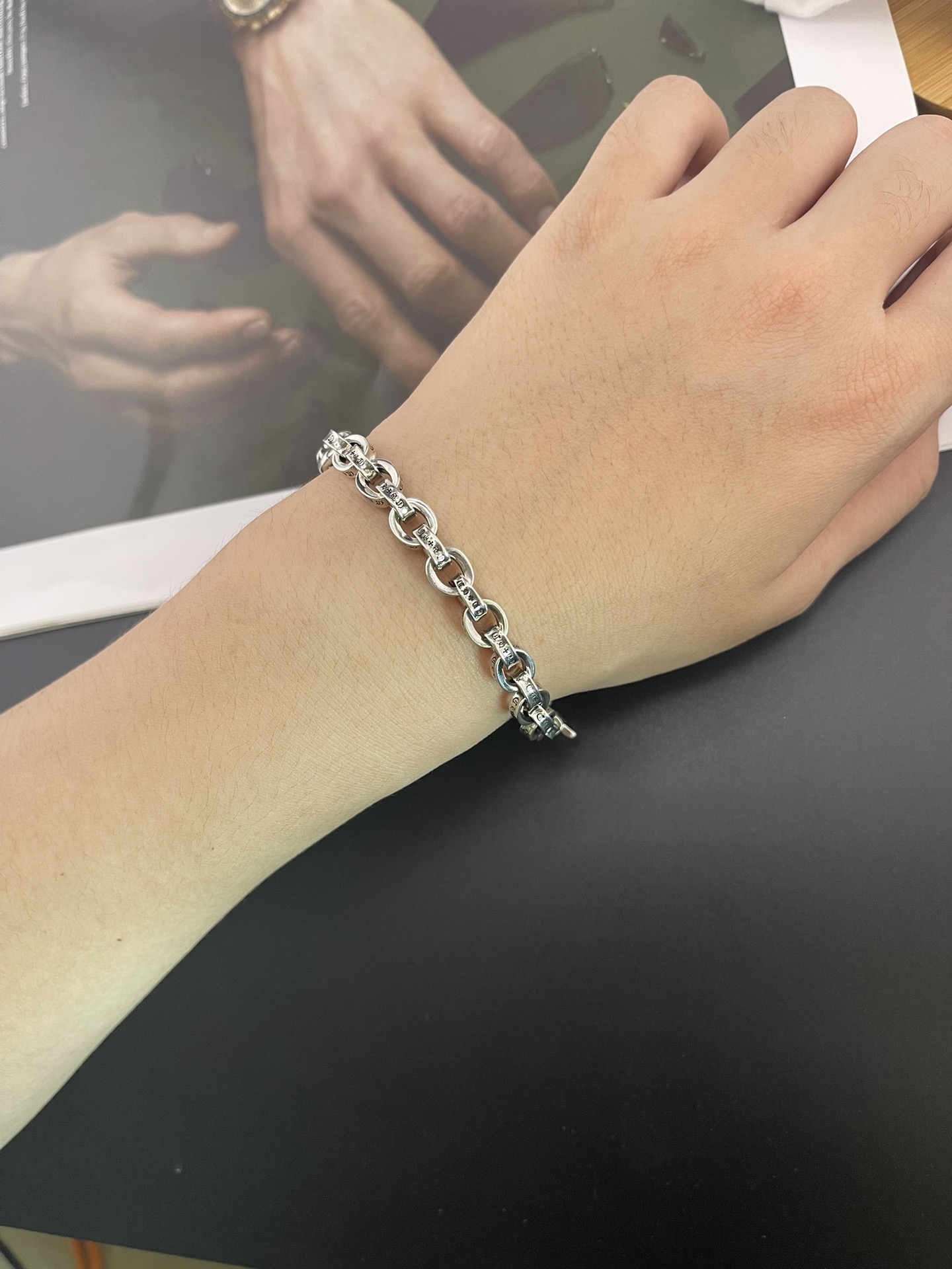 Chrome Hearts 克罗心骰子字母拼接手链 尺寸18/20/22厘米