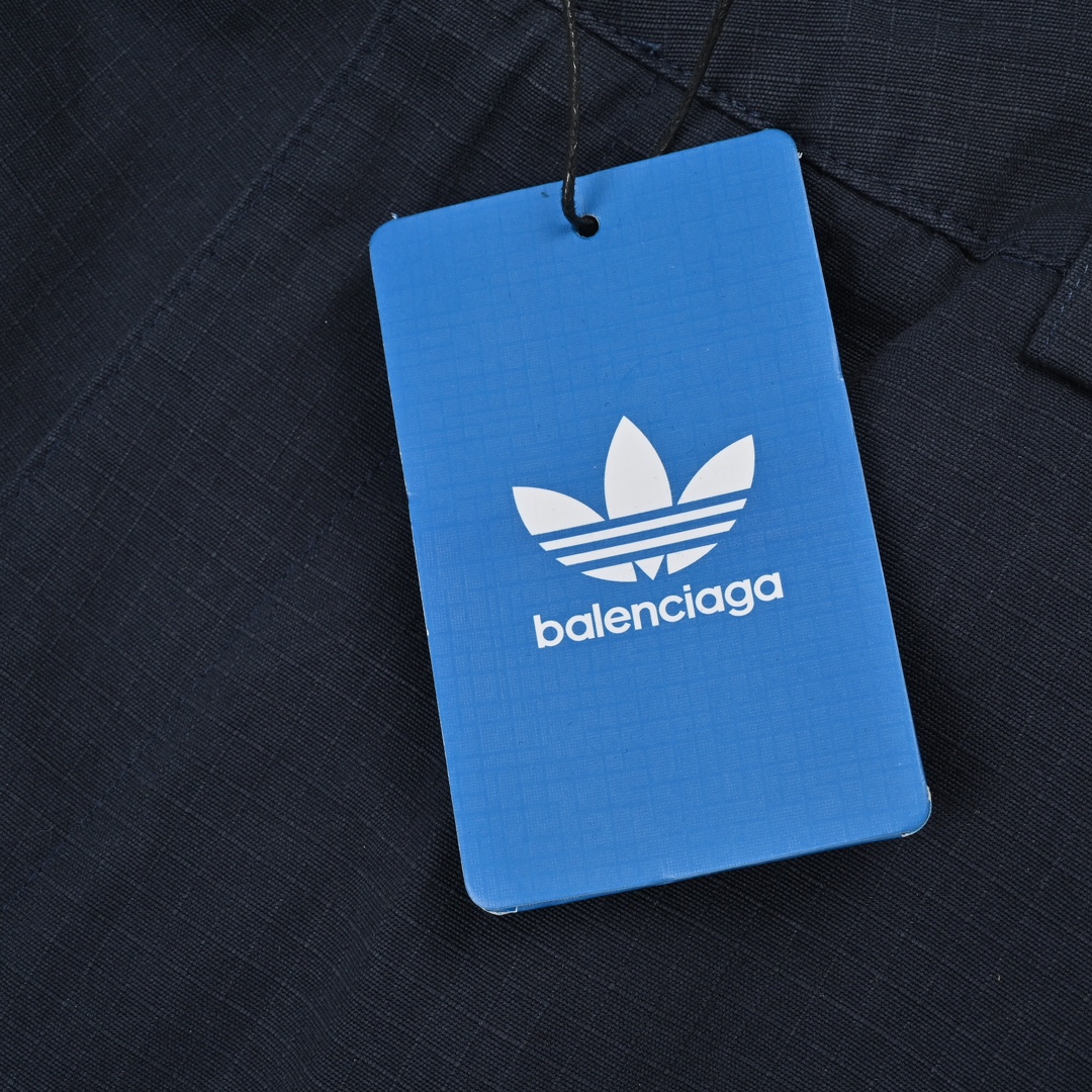 BalenciagaX Adidas三叶草工装短裤