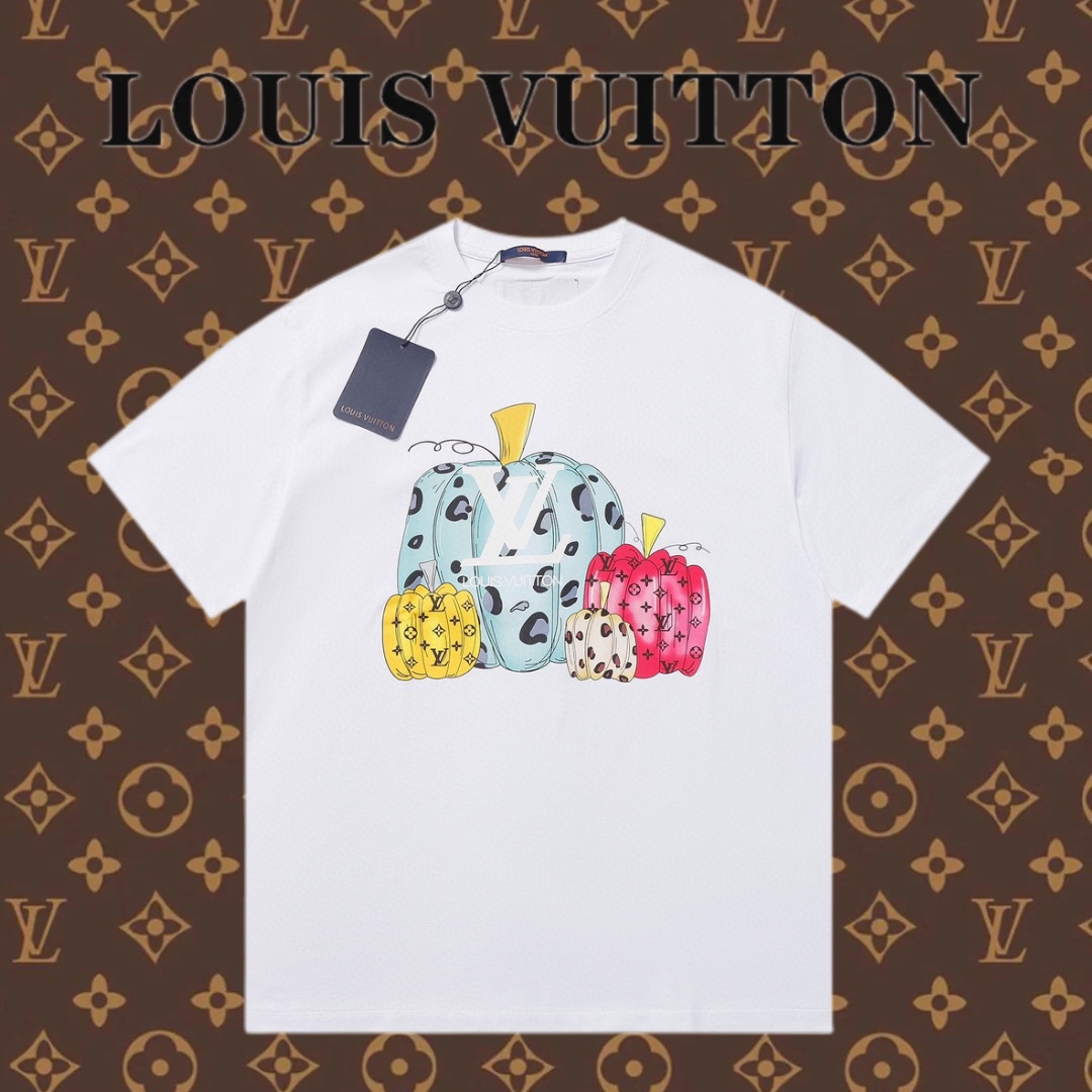 Louis Vuitton Abbigliamento T-Shirt Stampa Cotone pettinato