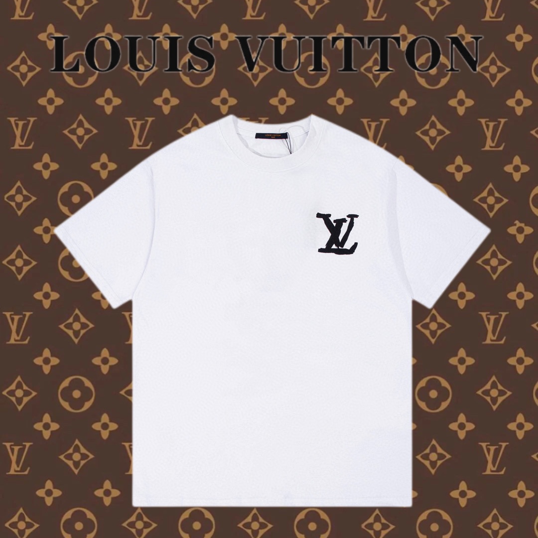 Louis Vuitton Abbigliamento T-Shirt Nero Stampa Unisex Collezione Primavera/Estate Fashion Maniche corte