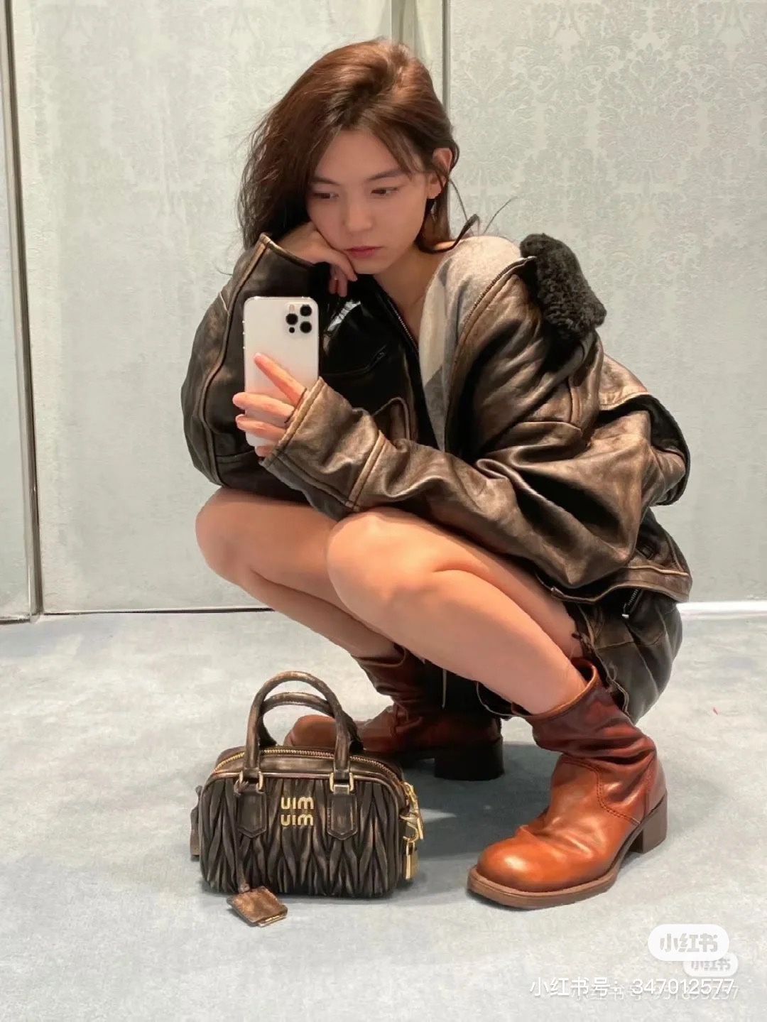 Miu Miu Miumiu new pleated bowling bag