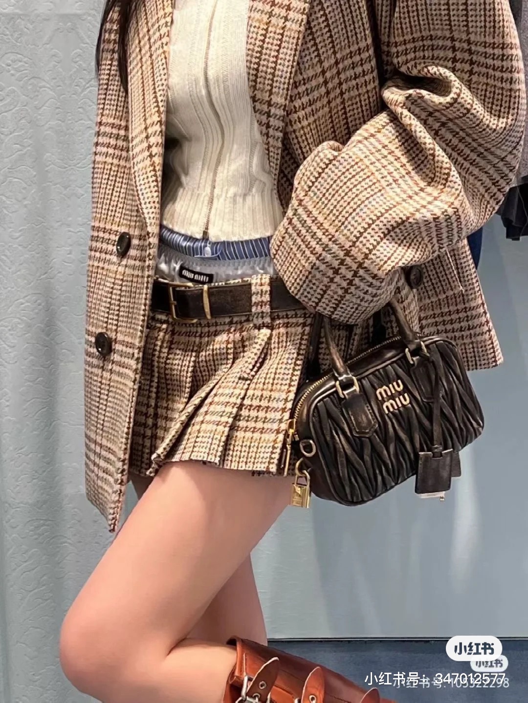 Miu Miu Miumiu new pleated bowling bag