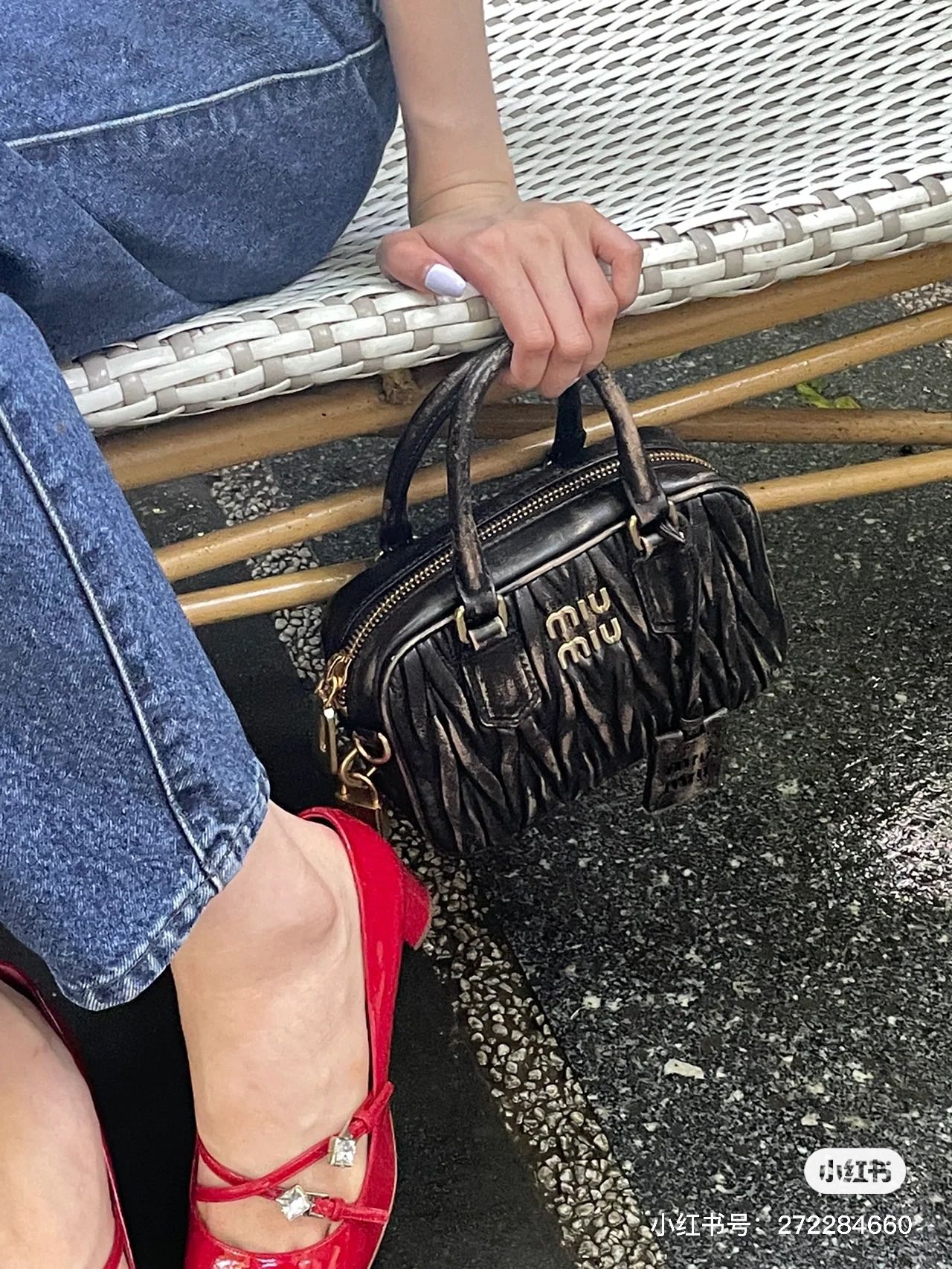 Miu Miu Miumiu new pleated bowling bag