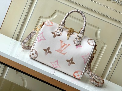 Louis Vuitton LV Speedy Bags Handbags Buy High-Quality Fake Pink White Canvas M23073