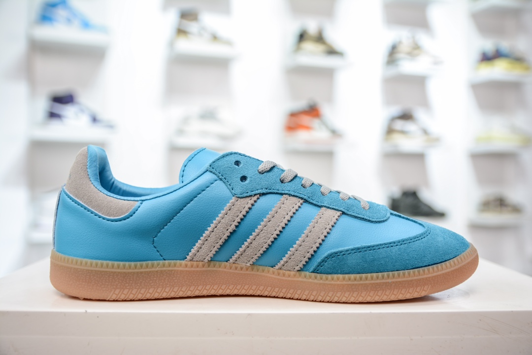 140 E Wales Bonner x Adidas Originals Samba 海盐蓝配色 IE6975