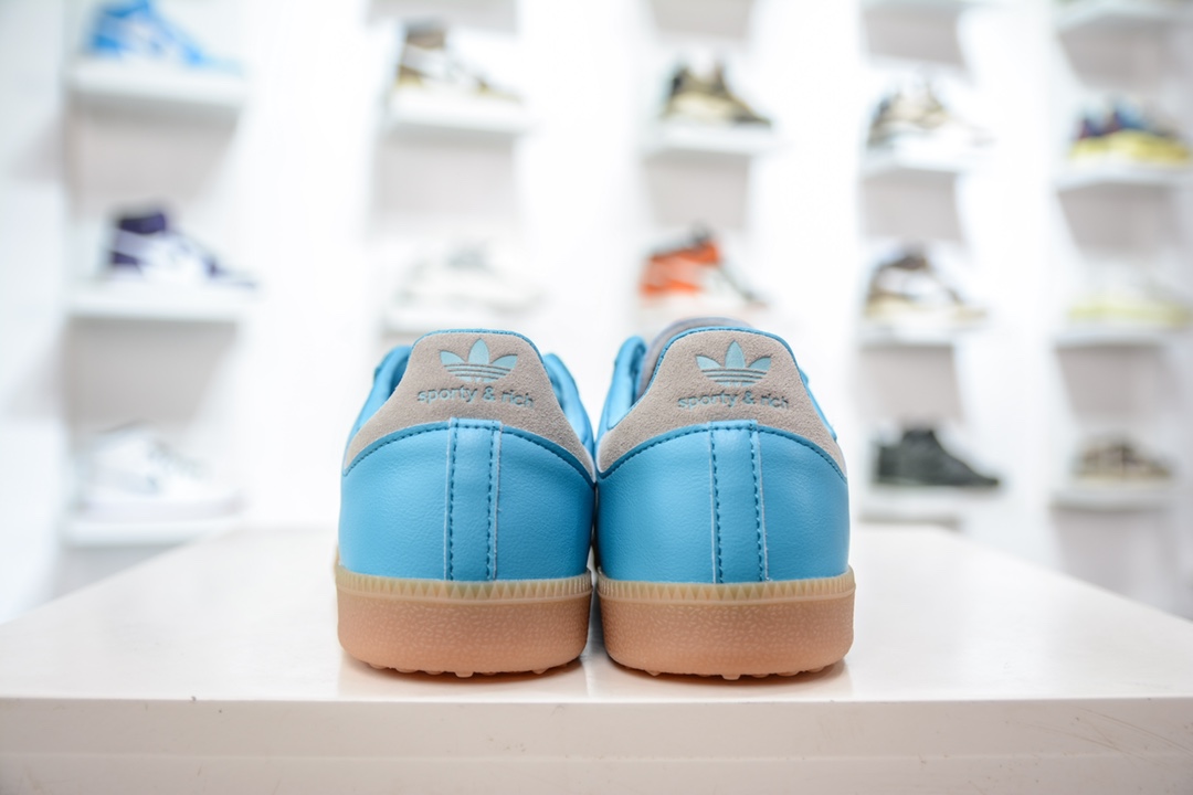 140 E Wales Bonner x Adidas Originals Samba 海盐蓝配色 IE6975