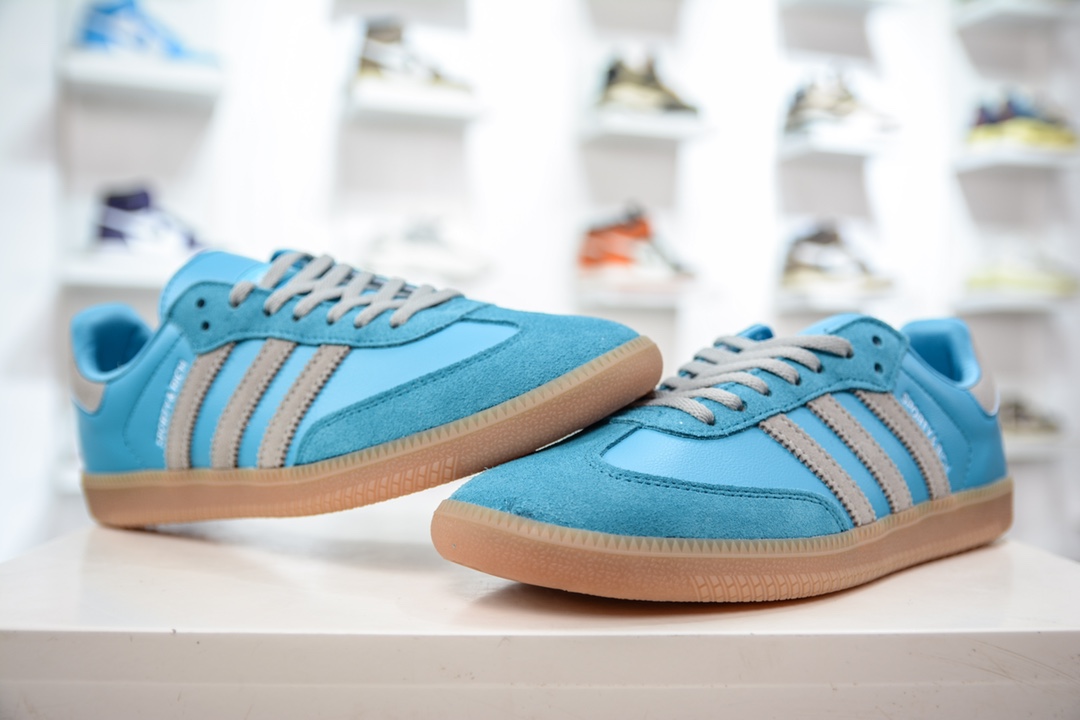 E Wales Bonner x Adidas Originals Samba Sea Salt Blue Color IE6975