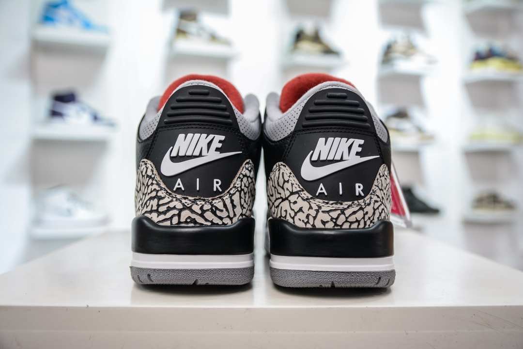 380 E DG版东莞原渠道 Air Jordan 3 Retro Black Cement 黑水泥配色 854262-001