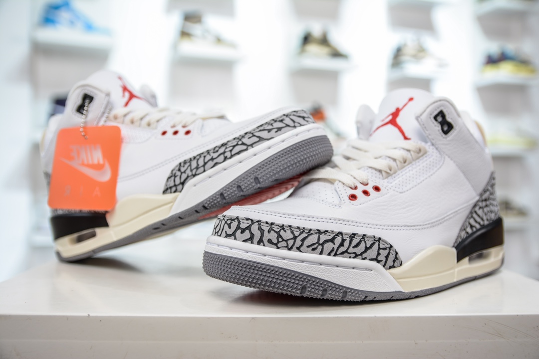 DG version Dongguan original channel Air Jordan 3 White Cement white cement color DN3707-100