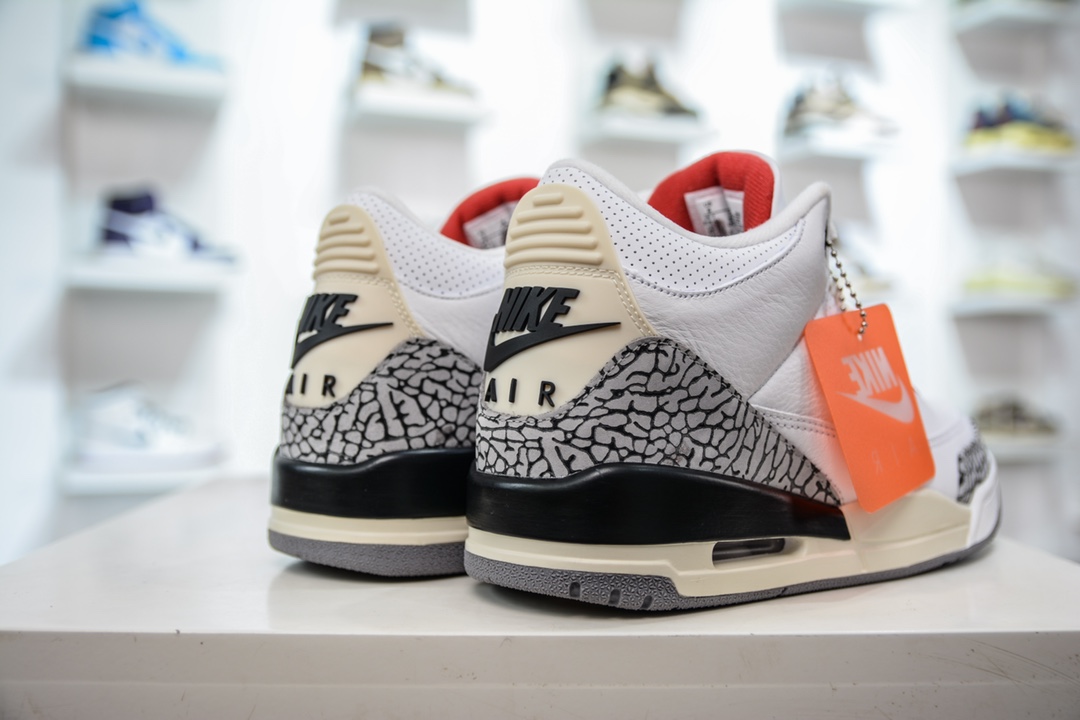 DG version Dongguan original channel Air Jordan 3 White Cement white cement color DN3707-100