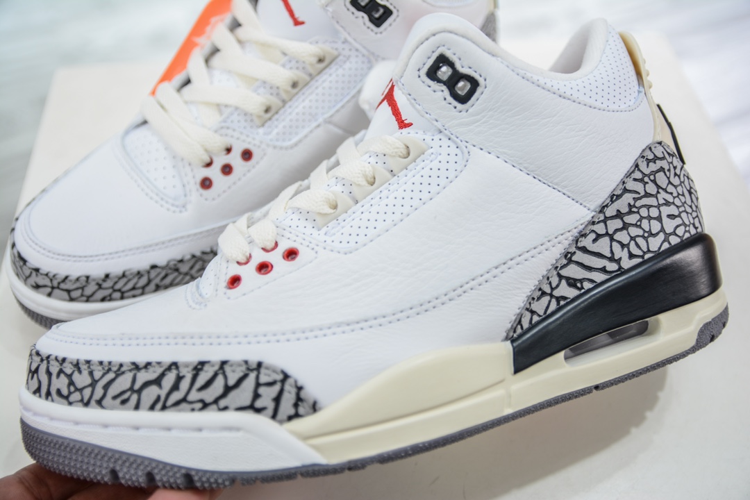 DG version Dongguan original channel Air Jordan 3 White Cement white cement color DN3707-100