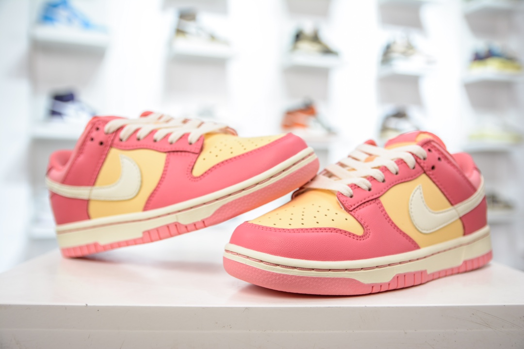 R Nike Dunk low (GS) yellow pink pure original factory produced DH9765-200