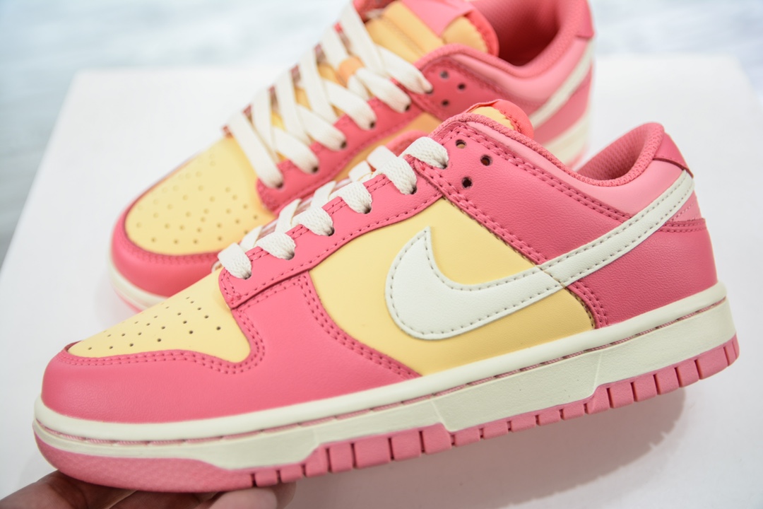 R Nike Dunk low (GS) yellow pink pure original factory produced DH9765-200