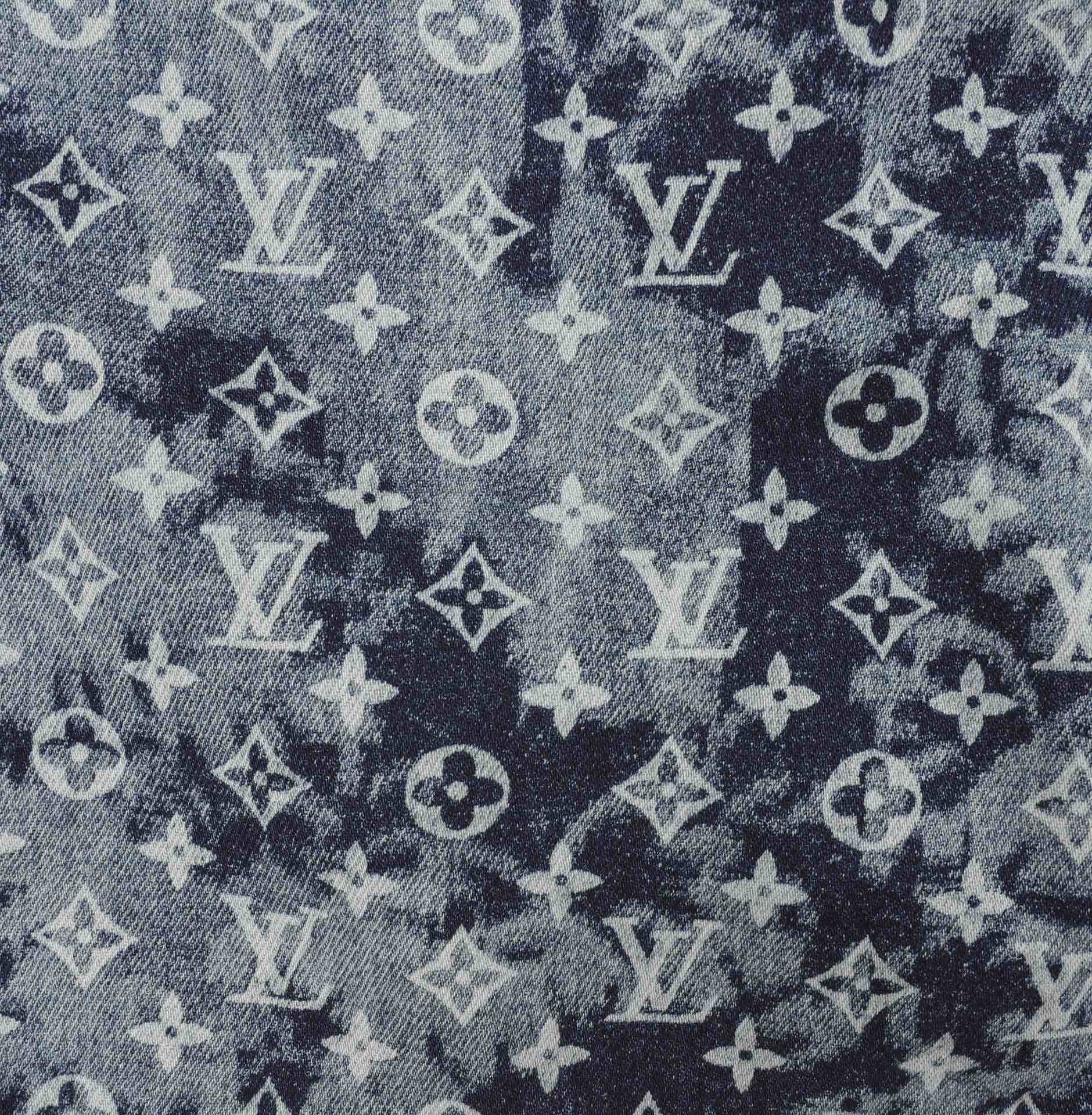 LouisVuitton/路易威登 渲染满印牛仔短裤