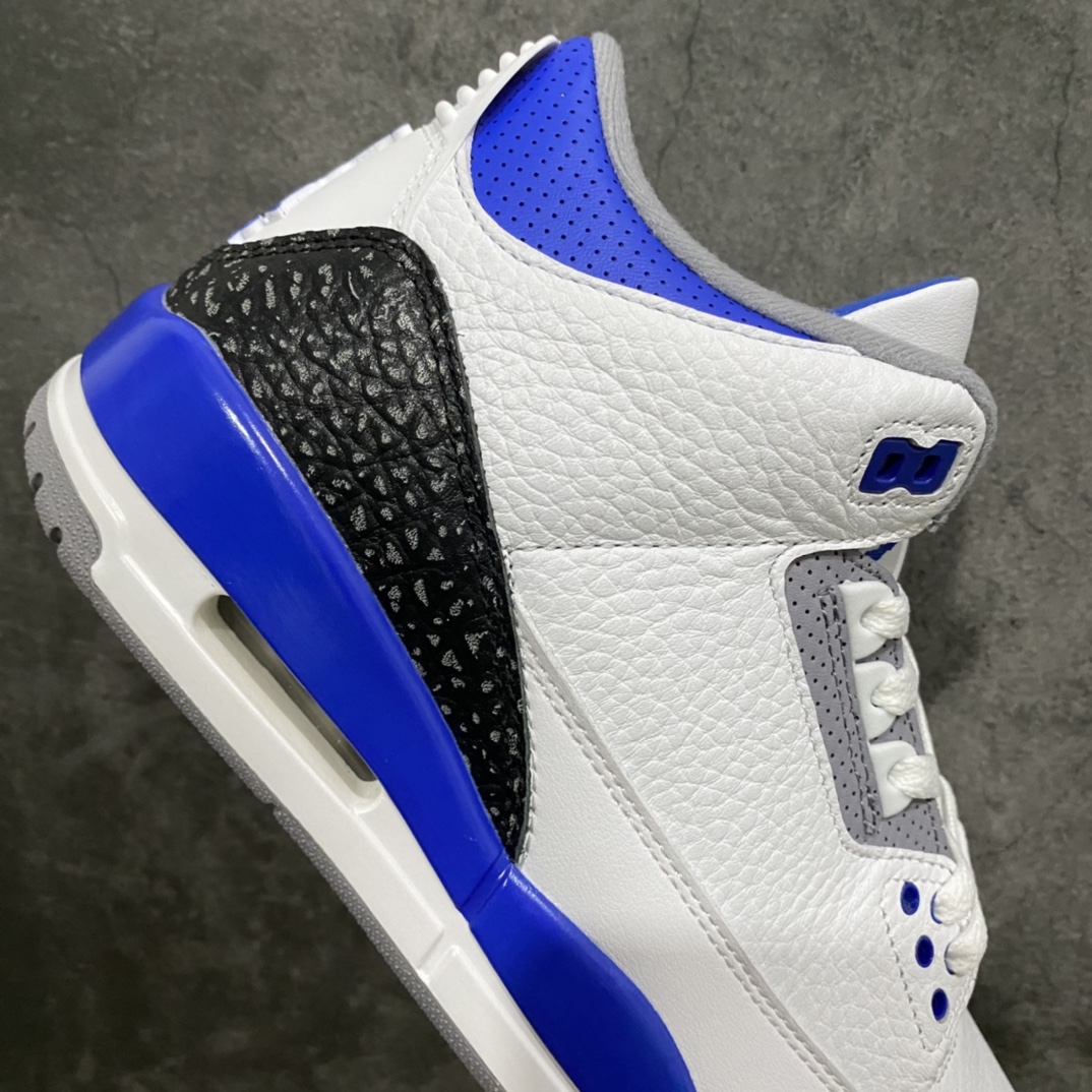 [OG version] Air Jordan 3 Retro ¡°racer blue¡± white and blue small lightning racing blue CT8532-145