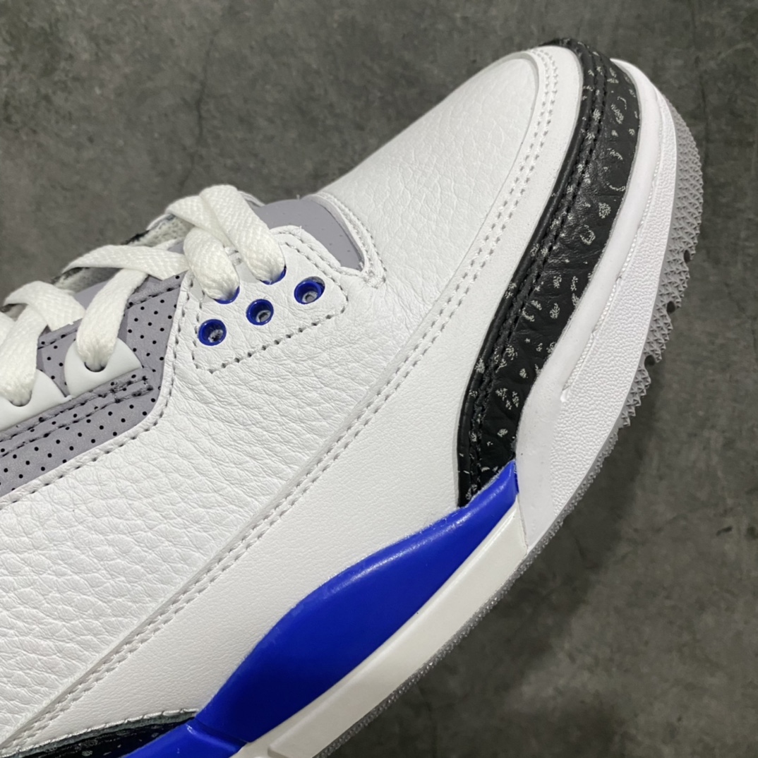 [OG version] Air Jordan 3 Retro ¡°racer blue¡± white and blue small lightning racing blue CT8532-145