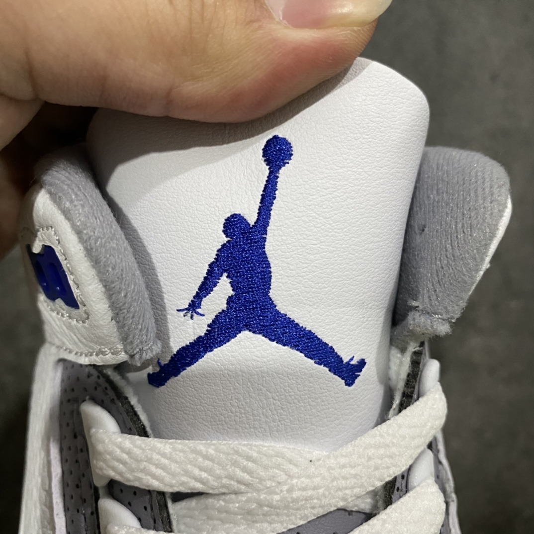 图片[3]-【OG版】Air Jordan 3 Retro “racer blue ＂白蓝 小闪电 赛车蓝 男女全码出货 货号：CT8532-145 市面爆裂纹做的最接近原鞋的版本n东莞元老级版师操刀倾力打造全网最强三代原楦原纸板开发 确保原汁原味 原厂皮料质感色泽绝无偏差完美中底拉帮 原厂中底钢印  原档案大底 如假白送大底纹路 气垫通透度PU的回弹性均百分百还原 原厂电绣鞋舌飞人刺绣针数立体讲究精细欢迎对比正品原鞋！ 尺码：36-47.5-莆田鞋批发中心