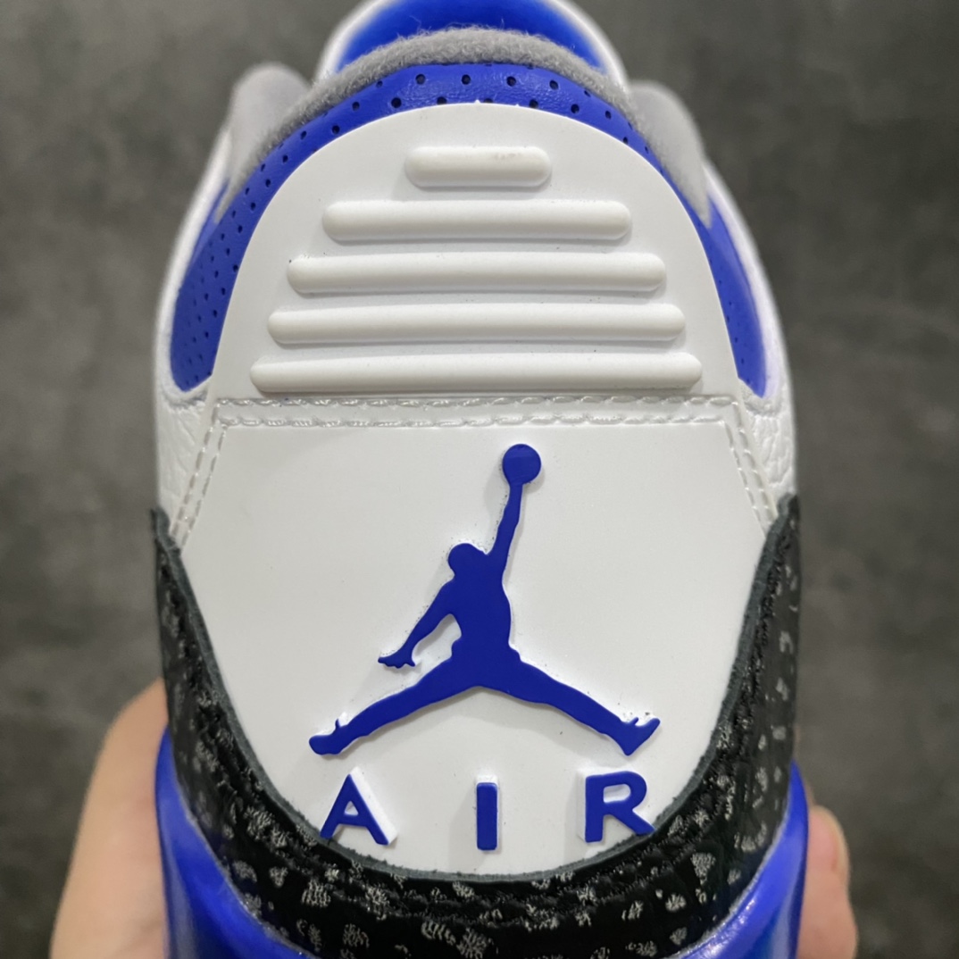 图片[2]-【OG版】Air Jordan 3 Retro “racer blue ＂白蓝 小闪电 赛车蓝 男女全码出货 货号：CT8532-145 市面爆裂纹做的最接近原鞋的版本n东莞元老级版师操刀倾力打造全网最强三代原楦原纸板开发 确保原汁原味 原厂皮料质感色泽绝无偏差完美中底拉帮 原厂中底钢印  原档案大底 如假白送大底纹路 气垫通透度PU的回弹性均百分百还原 原厂电绣鞋舌飞人刺绣针数立体讲究精细欢迎对比正品原鞋！ 尺码：36-47.5-莆田鞋批发中心